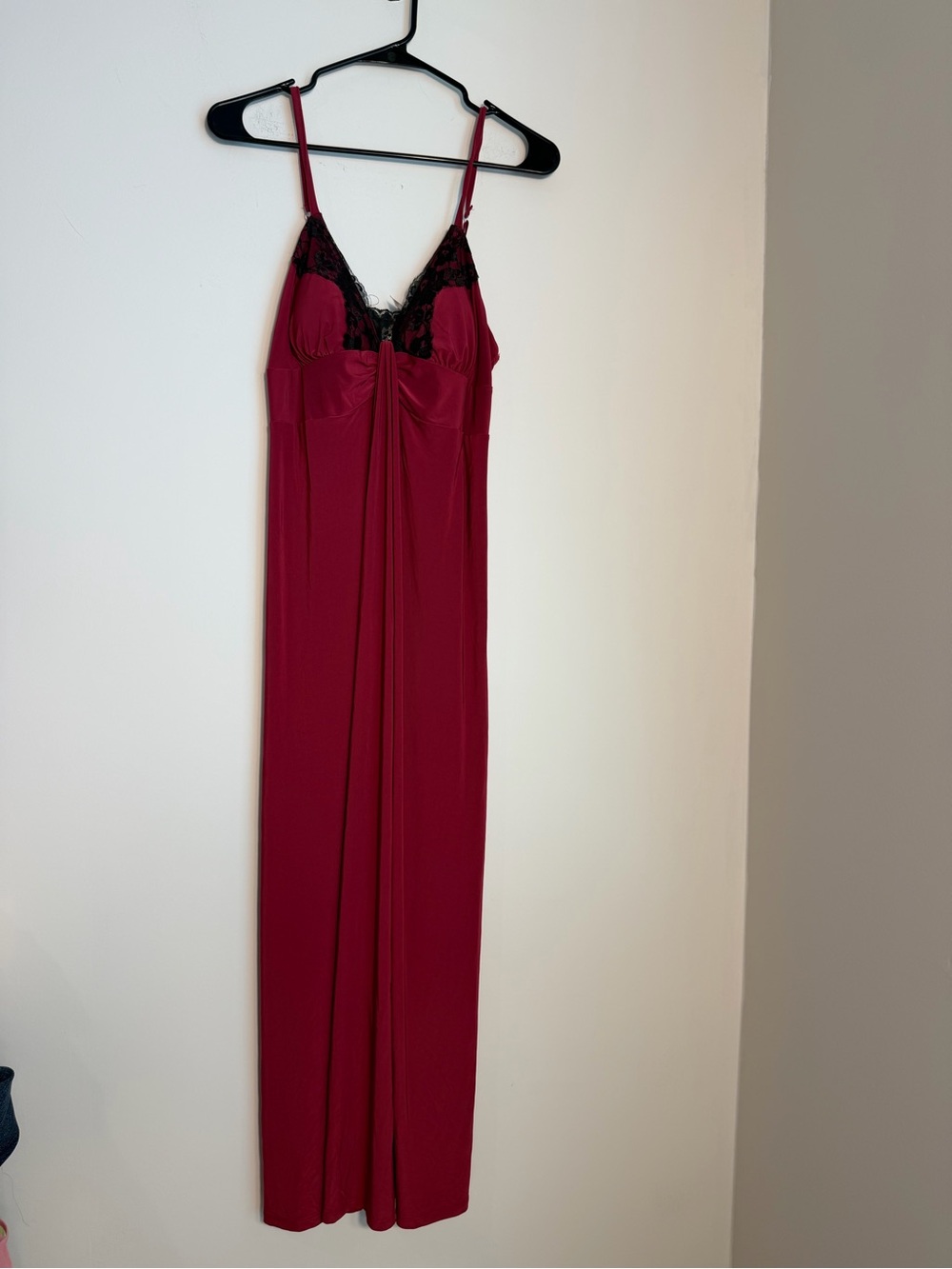 Women's Burgundy Lace-Trim Dress - Ambrielle